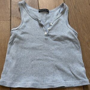 Brandy Melville Blue and White Striped Tank Top
